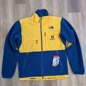 RARE! North Face Denali Jacket  Men's S Blue/Gold Naval Academy NWT Dead stock